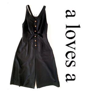 A Loves A Black Button Down Jumpsuit